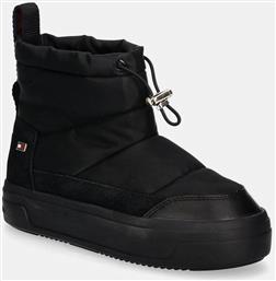 ΜΠΟΤΕΣ ΧΙΟΝΙΟΥ FLAG NYLON MINI SNOWBOOT ΧΡΩΜΑ: ΜΑΥΡΟ, FW0FW08334 TOMMY HILFIGER