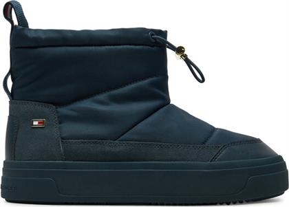 ΜΠΟΤΕΣ ΧΙΟΝΙΟΥ FLAG NYLON MINI SNOWBOOT FW0FW08334 ΣΚΟΥΡΟ ΜΠΛΕ TOMMY HILFIGER