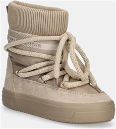 ΜΠΟΤΕΣ ΧΙΟΝΙΟΥ LOGOTAPE SNOWBOOT WARM ΧΡΩΜΑ: ΜΠΕΖ, FW0FW08998 TOMMY HILFIGER