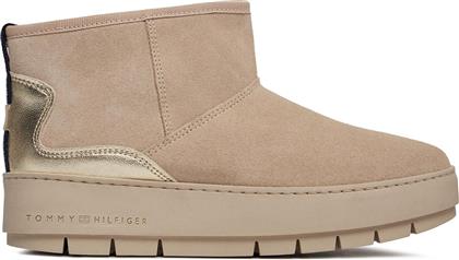 ΜΠΟΤΕΣ ΧΙΟΝΙΟΥ METALLIC SUEDE SNOWBOOT FW0FW07850 ΜΠΕΖ TOMMY HILFIGER