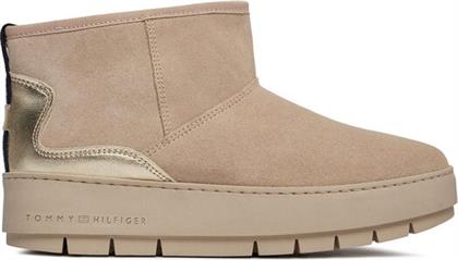 ΜΠΟΤΕΣ ΧΙΟΝΙΟΥ METALLIC SUEDE SNOWBOOT FW0FW07850 ΜΠΕΖ TOMMY HILFIGER