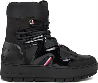 ΜΠΟΤΕΣ ΧΙΟΝΙΟΥ PATENT SNOWBOOT FW0FW07852 ΜΑΥΡΟ TOMMY HILFIGER από το MODIVO