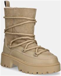 ΜΠΟΤΕΣ ΧΙΟΝΙΟΥ REAL SHEARLING LACE-UP SNOWBOOT ΧΡΩΜΑ: ΜΠΕΖ, FW0FW08085 TOMMY HILFIGER