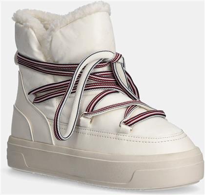 ΜΠΟΤΕΣ ΧΙΟΝΙΟΥ SNOWBOOT MONOGRAM FAUX FUR ΧΡΩΜΑ: ΜΠΕΖ, FW0FW08389 TOMMY HILFIGER