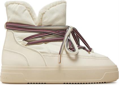 ΜΠΟΤΕΣ ΧΙΟΝΙΟΥ SNOWBOOT MONOGRAM FAUX FUR FW0FW08389 ΜΠΕΖ TOMMY HILFIGER