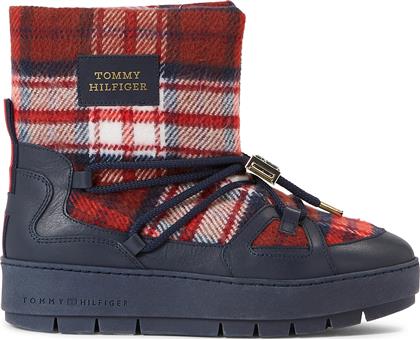 ΜΠΟΤΕΣ ΧΙΟΝΙΟΥ TARTAN SNOWBOOT FW0FW07612 ΜΠΛΕ TOMMY HILFIGER