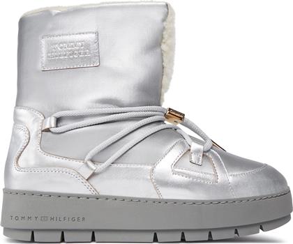 ΜΠΟΤΕΣ ΧΙΟΝΙΟΥ TOMMY ESSENTIAL SILVER SNOWBOOT FW0FW07506 ΓΚΡΙ TOMMY HILFIGER