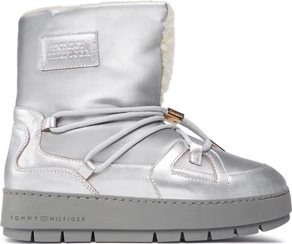 ΜΠΟΤΕΣ ΧΙΟΝΙΟΥ TOMMY ESSENTIAL SILVER SNOWBOOT FW0FW07506 ΓΚΡΙ TOMMY HILFIGER