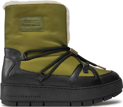 ΜΠΟΤΕΣ ΧΙΟΝΙΟΥ TOMMY ESSENTIAL SNOWBOOT FW0FW07504 ΠΡΑΣΙΝΟ TOMMY HILFIGER