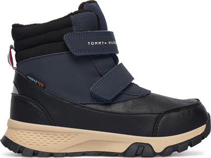 ΜΠΟΤΕΣ ΧΙΟΝΙΟΥ VELCRO BOOTIE T1X5-34134-1592 S ΜΑΥΡΟ TOMMY HILFIGER