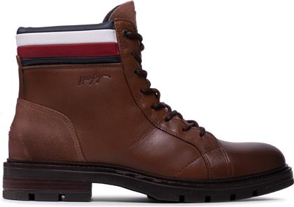 ΜΠΟΤΕΣ ELEVATED RWB COLLAR LTH BOOT FM0FM03825 ΚΑΦΕ TOMMY HILFIGER