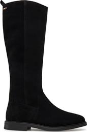 ΜΠΟΤΕΣ FLAG SUEDE LONG BOOT ZIP FW0FW08178 ΜΑΥΡΟ TOMMY HILFIGER