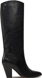 ΜΠΟΤΕΣ HIGH COWBOY HEEL BOOT LEATHER FW0FW08296 ΜΑΥΡΟ TOMMY HILFIGER