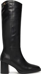 ΜΠΟΤΕΣ STACKED HEEL LEATHER LONG BOOT FW0FW08865 ΜΑΥΡΟ TOMMY HILFIGER
