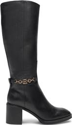 ΜΠΟΤΕΣ TH CHAIN LEATHER LONG BOOT FW0FW08182 ΜΑΥΡΟ TOMMY HILFIGER