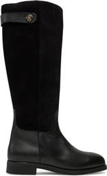 ΜΠΟΤΕΣ TH STUD LEATHER MIX LONG BOOT FW0FW08341 ΜΑΥΡΟ TOMMY HILFIGER