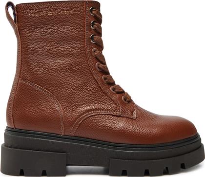 ΜΠΟΤΙΝΙΑ BICOLOR LEATHER LACE-UP FW0FW08160 ΚΑΦΕ TOMMY HILFIGER