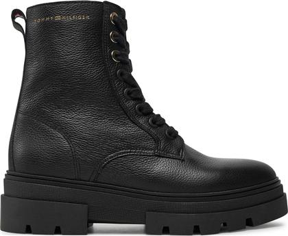 ΜΠΟΤΙΝΙΑ BICOLOR LEATHER LACE-UP FW0FW08160 ΜΑΥΡΟ TOMMY HILFIGER