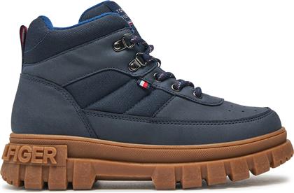 ΜΠΟΤΙΝΙΑ LACE-UP BOOTIE T3X5-33707-1492 S ΣΚΟΥΡΟ ΜΠΛΕ TOMMY HILFIGER