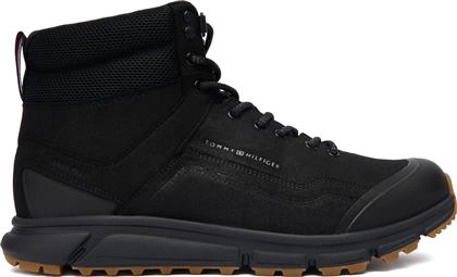 ΜΠΟΤΙΝΙΑ OUTDOOR RUNNER HI WPM FM0FM05575 ΜΑΥΡΟ TOMMY HILFIGER