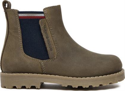 ΜΠΟΤΙΝΙΑ T1X5-33700-0124 M ΠΡΑΣΙΝΟ TOMMY HILFIGER