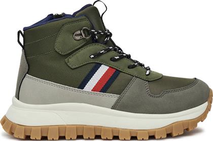 ΜΠΟΤΙΝΙΑ T3B9-33680-1696A S ΠΡΑΣΙΝΟ TOMMY HILFIGER