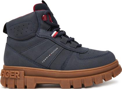 ΜΠΟΤΙΝΙΑ T3X5-34129-1696 S ΣΚΟΥΡΟ ΜΠΛΕ TOMMY HILFIGER