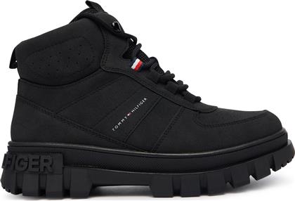 ΜΠΟΤΙΝΙΑ T3X5-34129-1696999 D ΜΑΥΡΟ TOMMY HILFIGER