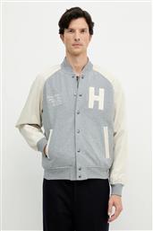 ΜΠΟΥΦΑΝ BOMBER ΧΡΩΜΑ: ΓΚΡΙ, MW0MW39684 TOMMY HILFIGER