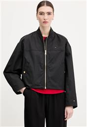 ΜΠΟΥΦΑΝ BOMBER ΧΡΩΜΑ: ΜΑΥΡΟ, WW0WW45619 TOMMY HILFIGER