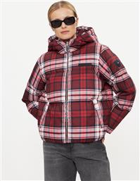 ΜΠΟΥΦΑΝ ΧΕΙΜΩΝΙΑΤΙΚΟ NEW YORK TARTAN WW0WW40233 ΚΟΚΚΙΝΟ RELAXED FIT TOMMY HILFIGER