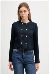 ΜΠΟΥΦΑΝ ΜΕ ΠΡΟΣΘΗΚΗ ΜΑΛΛΙΝΟΥ ΥΦΑΣΜΑΤΟΣ ΧΡΩΜΑ: ΝΑΥΤΙΚΟ ΜΠΛΕ, WW0WW47792 TOMMY HILFIGER