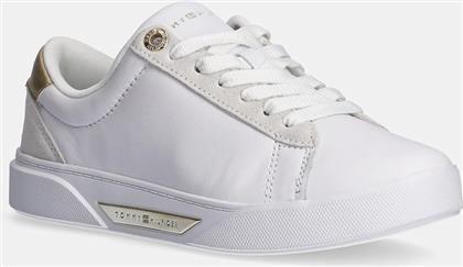 ΔΕΡΜΑΤΙΝΑ ΑΘΛΗΤΙΚΑ ΠΑΠΟΥΤΣΙΑ CHIC COURT SNEAKER ΧΡΩΜΑ: ΑΣΠΡΟ, FW0FW08382 TOMMY HILFIGER