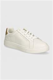 ΔΕΡΜΑΤΙΝΑ ΑΘΛΗΤΙΚΑ ΠΑΠΟΥΤΣΙΑ ESSENTIAL COURT SNEAKER METALLIC ΧΡΩΜΑ: ΑΣΠΡΟ, FW0FW08350 TOMMY HILFIGER