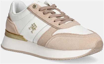 ΔΕΡΜΑΤΙΝΑ ΑΘΛΗΤΙΚΑ ΠΑΠΟΥΤΣΙΑ TH FASHION RUNNER ΧΡΩΜΑ: ΠΟΡΤΟΚΑΛΙ, FW0FW08475 TOMMY HILFIGER