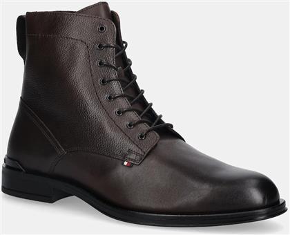 ΔΕΡΜΑΤΙΝΑ ΜΠΟΤΑΚΙΑ CORPORATE HILFIGER LTH ZIP BOOT TOMMY HILFIGER