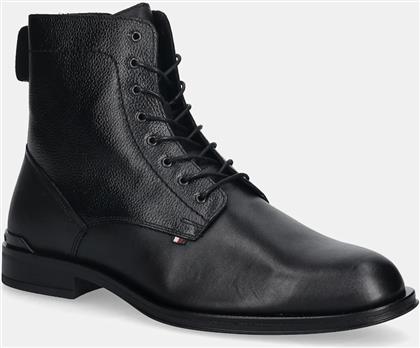 ΔΕΡΜΑΤΙΝΑ ΜΠΟΤΑΚΙΑ CORPORATE HILFIGER LTH ZIP BOOT TOMMY HILFIGER