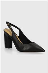 ΔΕΡΜΑΤΙΝΑ ΓΟΒΑΚΙΑ TH BLOCK HIGH HEEL PUMP ΧΡΩΜΑ: ΜΑΥΡΟ, FW0FW08289 TOMMY HILFIGER