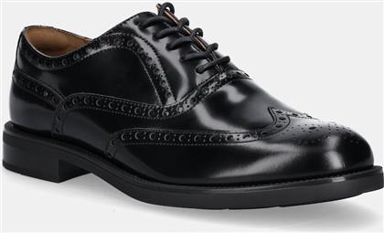 ΔΕΡΜΑΤΙΝΑ ΚΛΕΙΣΤΑ ΠΑΠΟΥΤΣΙΑ HILFIGER VOGUE LTH A BROGUE SHOE ΑΝΔΡΙΚΑ, ΧΡΩΜΑ: ΜΑΥΡΟ, FM0FM05766 TOMMY HILFIGER