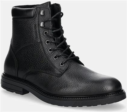 ΔΕΡΜΑΤΙΝΑ ΠΑΠΟΥΤΣΙΑ HILFIGER OUTDOOR WARM LTH BOOT ΧΡΩΜΑ: ΜΑΥΡΟ, FM0FM05192 TOMMY HILFIGER