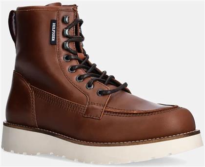 ΔΕΡΜΑΤΙΝΑ ΠΑΠΟΥΤΣΙΑ TH AMERICAN PREM CHECK LTH BOOT ΧΡΩΜΑ: ΚΑΦΕ, FM0FM05194 TOMMY HILFIGER