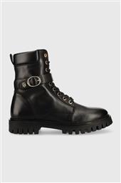 ΔΕΡΜΑΤΙΝΑ WORKERS BUCKLE LACE UP BOOT , ΧΡΩΜΑ: ΜΑΥΡΟ TOMMY HILFIGER από το ANSWEAR