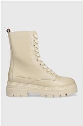 ΔΕΡΜΑΤΙΝΑ WORKERS MONOCHROMATIC LACE UP BOOT ΧΡΩΜΑ: ΜΠΕΖ F30 TOMMY HILFIGER από το ANSWEAR