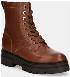 ΔΕΡΜΑΤΙΝΕΣ ΜΠΟΤΕΣ BICOLOR LEATHER LACE-UP ΓΥΝΑΙΚΕΙΕΣ, ΧΡΩΜΑ: ΚΑΦΕ, FW0FW08160 TOMMY HILFIGER