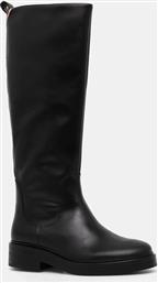 ΔΕΡΜΑΤΙΝΕΣ ΜΠΟΤΕΣ PREMIUM LEATHER LONG BOOT ΓΥΝΑΙΚΕΙΕΣ, ΧΡΩΜΑ: ΜΑΥΡΟ, FW0FW08180 TOMMY HILFIGER