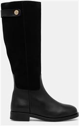 ΔΕΡΜΑΤΙΝΕΣ ΜΠΟΤΕΣ TH STUD LEATHER MIX LONG BOOT ΓΥΝΑΙΚΕΙΕΣ, ΧΡΩΜΑ: ΜΑΥΡΟ, FW0FW08341 TOMMY HILFIGER