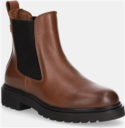 ΔΕΡΜΑΤΙΝΕΣ ΜΠΟΤΕΣ ΤΣΕΛΣΙ LEATHER CLEATED CHELSEA ΓΥΝΑΙΚΕΙΕΣ, ΧΡΩΜΑ: ΚΑΦΕ, FW0FW08766 TOMMY HILFIGER