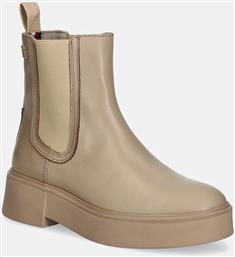 ΔΕΡΜΑΤΙΝΕΣ ΜΠΟΤΕΣ ΤΣΕΛΣΙ MINIMAL LEATHER CHELSEA LOGOTAPE TOMMY HILFIGER