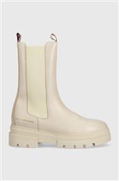 ΔΕΡΜΑΤΙΝΕΣ ΜΠΟΤΕΣ ΤΣΕΛΣΙ MONOCHROMATIC CHELSEA BOOT ΧΡΩΜΑ: ΜΠΕΖ, F30 TOMMY HILFIGER