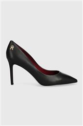 ΔΕΡΜΑΤΙΝΕΣ ΓΟΒΕΣ ESSENTIAL POINTED PUMP ΧΡΩΜΑ: ΜΑΥΡΟ, FW0FW07533 TOMMY HILFIGER